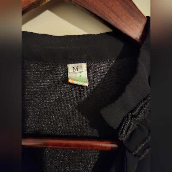 Black Chiffon and Lace Dress - Picture 10 of 10